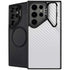 White Carbon Fiber Specialty Texture Material Galaxy S26 Ultra Kickstand Case