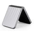 White Carbon Fiber Specialty Texture Material Galaxy Z Flip6 Skin