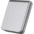 White Carbon Fiber Specialty Texture Material Galaxy Z Flip6 Skin