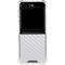 White Carbon Fiber Specialty Texture Material Galaxy Z Flip6 Clear Case