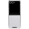 White Carbon Fiber Specialty Texture Material Galaxy Z Flip7 Clear Case
