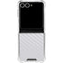 White Carbon Fiber Specialty Texture Material Galaxy Z Flip7 Clear Case