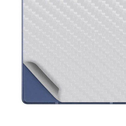 White Carbon Fiber Specialty Texture Material Galaxy Z Fold6 Skin