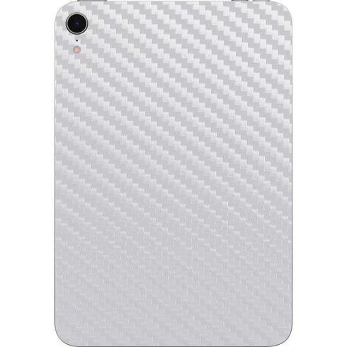 White Carbon Fiber Specialty Texture Material Apple iPad Mini Skin