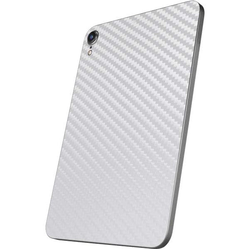 White Carbon Fiber Specialty Texture Material Apple iPad Mini Skin