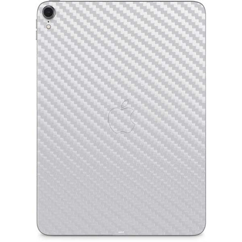 White Carbon Fiber Specialty Texture Material Apple iPad Pro Skin