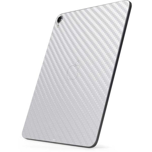 White Carbon Fiber Specialty Texture Material Apple iPad Pro Skin