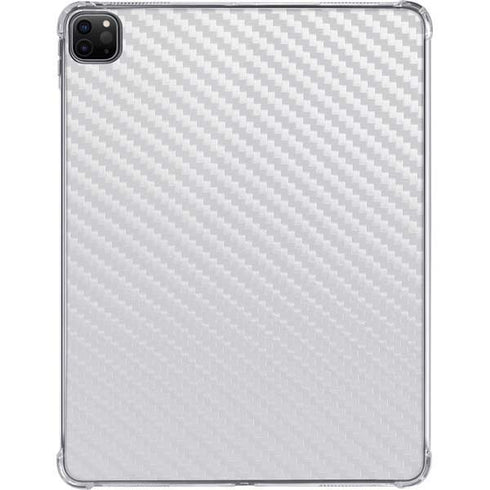 White Carbon Fiber Specialty Texture Material iPad Pro 11in (2024) Clear Case
