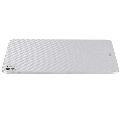 White Carbon Fiber Specialty Texture Material iPad Pro 13in M4 (2024) Skin