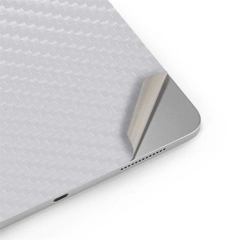 White Carbon Fiber Specialty Texture Material iPad Pro 13in M4 (2024) Skin