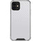 White Carbon Fiber Specialty Texture Material iPhone 12 Clear Case