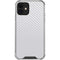 White Carbon Fiber Specialty Texture Material iPhone 12 Mini Clear Case