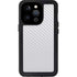 White Carbon Fiber Specialty Texture Material iPhone 15 Pro Waterproof Case