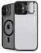 White Carbon Fiber Specialty Texture Material iPhone 16 Kickstand Case