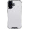 White Carbon Fiber Specialty Texture Material iPhone 16 Plus Clear Case