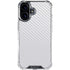 White Carbon Fiber Specialty Texture Material iPhone 16 Plus Clear Case