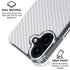 White Carbon Fiber Specialty Texture Material iPhone 16 Plus Clear Case