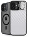 White Carbon Fiber Specialty Texture Material iPhone 16 Plus Kickstand Case