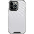 White Carbon Fiber Specialty Texture Material iPhone 16 Pro Clear Case