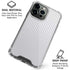 White Carbon Fiber Specialty Texture Material iPhone 16 Pro Clear Case