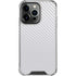 White Carbon Fiber Specialty Texture Material iPhone 16 Pro Max Clear Case