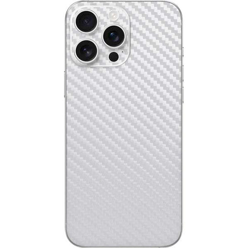 White Carbon Fiber Specialty Texture Material iPhone 16 Pro Max Skin