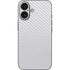White Carbon Fiber Specialty Texture Material iPhone 16 Skin