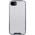 White Carbon Fiber Specialty Texture Material iPhone 16e Clear Case