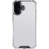 White Carbon Fiber Specialty Texture Material iPhone 17 Clear Case