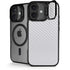 White Carbon Fiber Specialty Texture Material iPhone 17 Kickstand Case