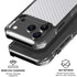 White Carbon Fiber Specialty Texture Material iPhone 17 Pro Clear Case