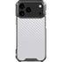 White Carbon Fiber Specialty Texture Material iPhone 17 Pro Max Clear Case