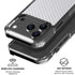 White Carbon Fiber Specialty Texture Material iPhone 17 Pro Max Clear Case