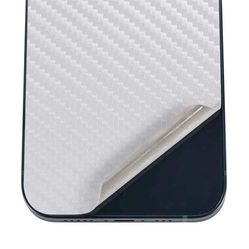 White Carbon Fiber Specialty Texture Material iPhone 17 Pro Skin