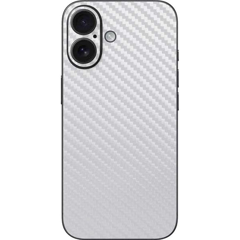 White Carbon Fiber Specialty Texture Material iPhone 17 Skin