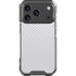 White Carbon Fiber Specialty Texture Material iPhone 18 Pro Clear Case
