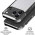 White Carbon Fiber Specialty Texture Material iPhone 18 Pro Clear Case