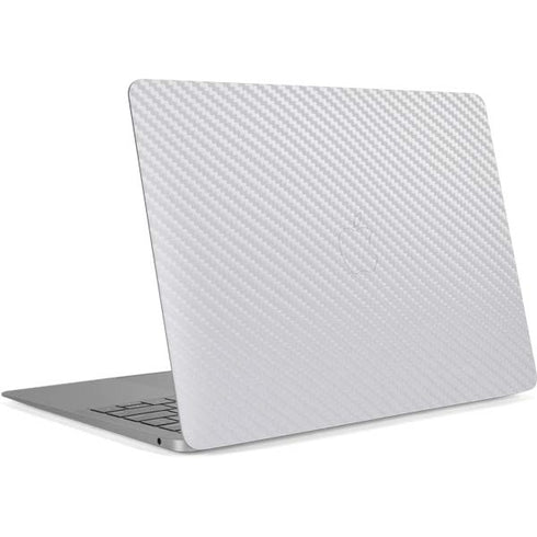 White Carbon Fiber Specialty Texture Material Apple MacBook Air Skin