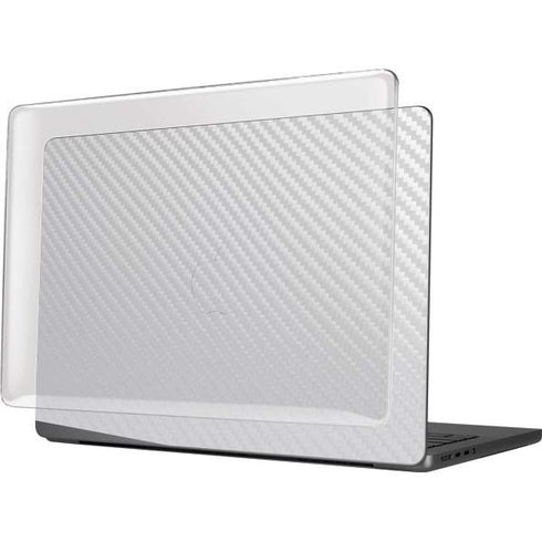 White Carbon Fiber Specialty Texture Material MacBook Pro 14in (2021-24) Case plus Skin