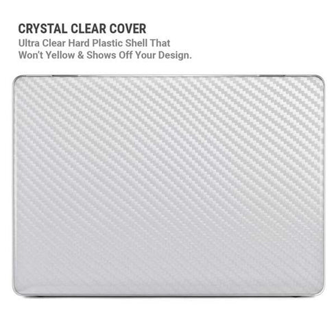White Carbon Fiber Specialty Texture Material MacBook Pro 14in (2021-24) Case plus Skin