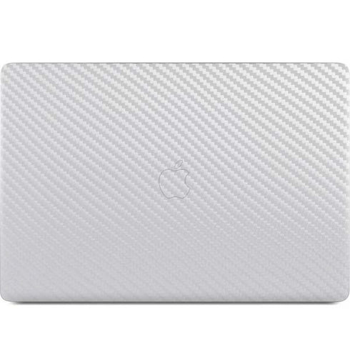 White Carbon Fiber Specialty Texture Material MacBook Skins
