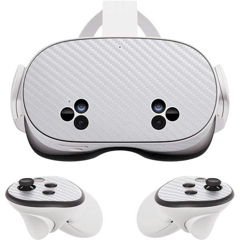 White Carbon Fiber Specialty Texture Material Meta Quest 3S Skin
