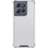 White Carbon Fiber Specialty Texture Material Moto G 5G (2025) Clear Case