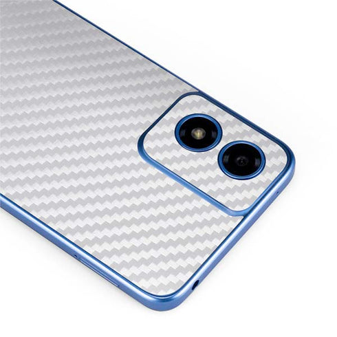 White Carbon Fiber Specialty Texture Material Moto G Play 4G (2024) Skin