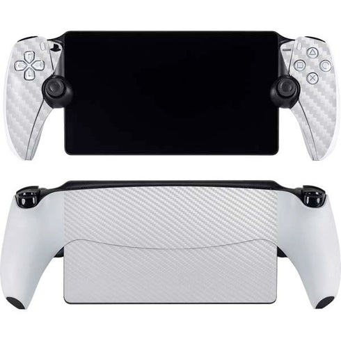 White Carbon Fiber Specialty Texture Material PlayStation PS5 Skins