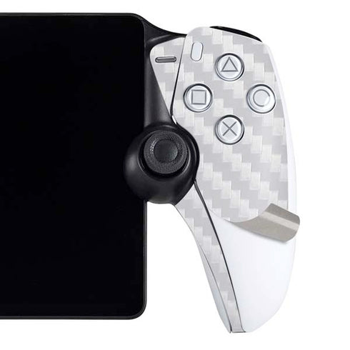 White Carbon Fiber Specialty Texture Material PlayStation Portal Remote Player Skin
