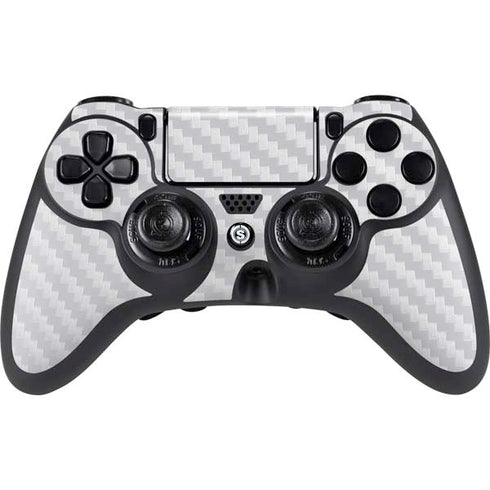 White Carbon Fiber Specialty Texture Material PlayStation PS4 Skins