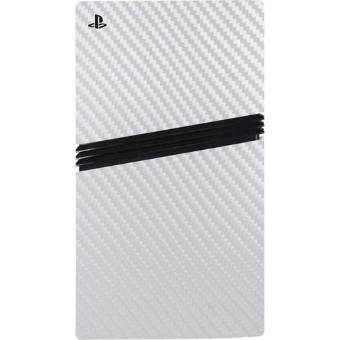 White Carbon Fiber Specialty Texture Material PS5 Pro Bundle Skin