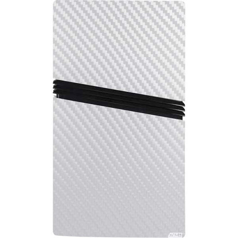 White Carbon Fiber Specialty Texture Material PS5 Pro Bundle Skin