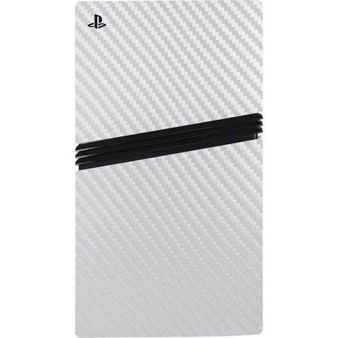White Carbon Fiber Specialty Texture Material PS5 Pro Console Skin